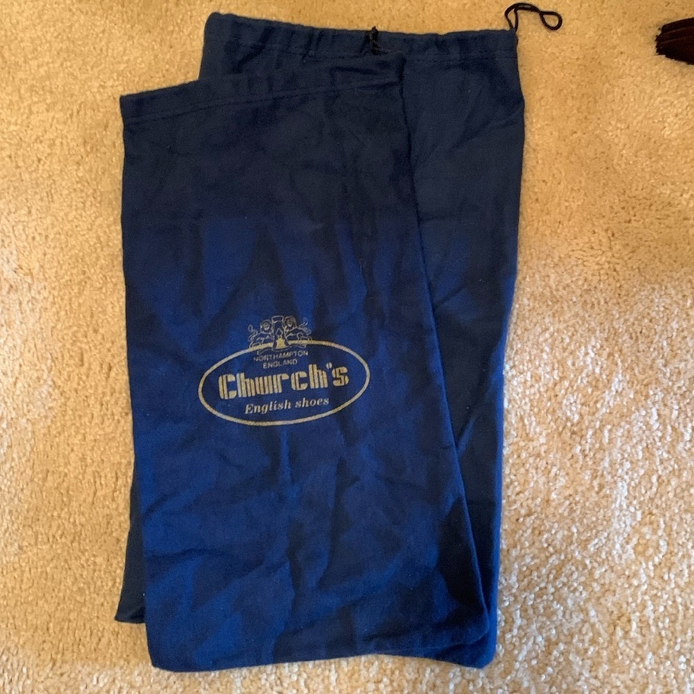 Church’s English Shoe Dust bag in blue and gold